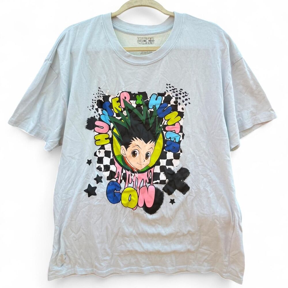 Hunter x Hunter Gon Freecss Checkered Drip Graphic Tee Anime T-Shirt